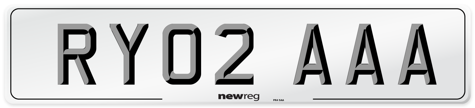 RY02 AAA Number Plate from New Reg